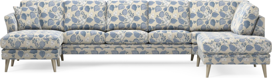 Eden - 3-sits soffa med schäslong vänster och divan höger - Flerfärgad