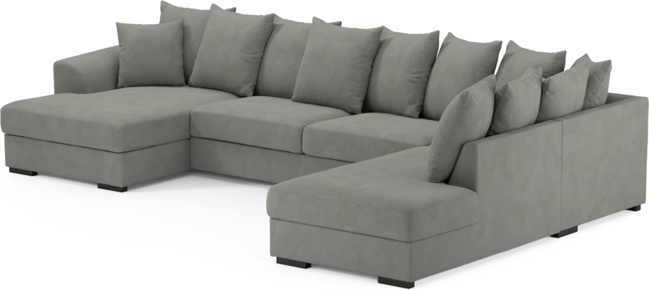 Town - 3-sits soffa med divan höger och schäslong vänster - Grå
