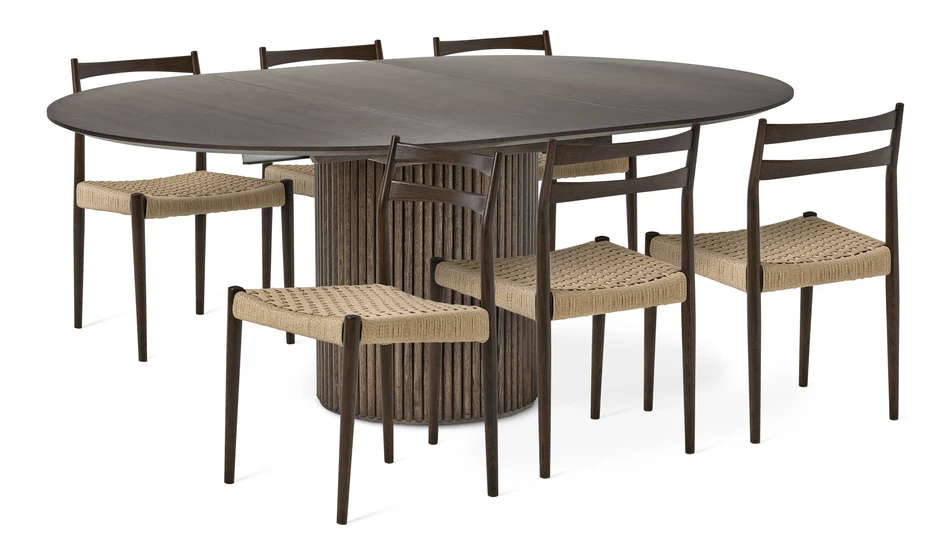 Cord - Matgrupp med 6 stolar Cord - Brun