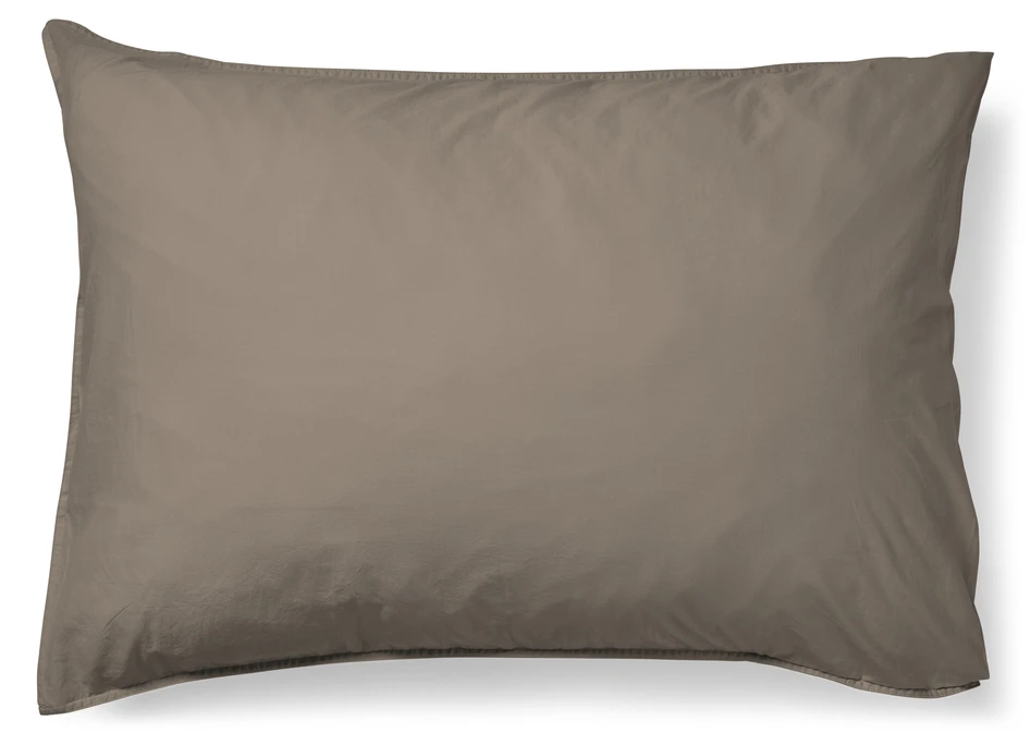 Rockport - Örngott till hotellkudde i tvättad bomull, 70x100 cm - Brun