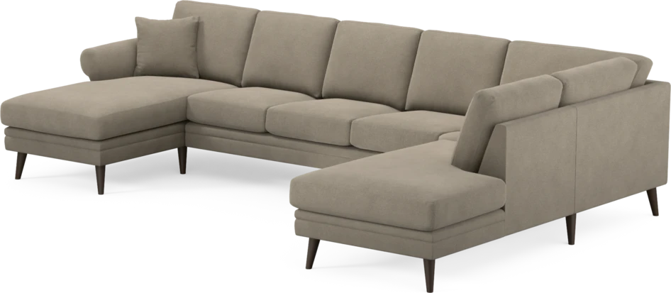 Eden - 3-sits soffa med schäslong vänster och divan höger - Beige