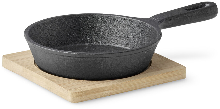 Iron - Tapaspanna, L 12,5, B 21, H 14 cm - Svart