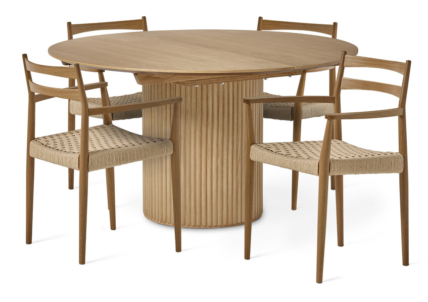 Cord - Matgrupp med 4 karmstolar Cord - Beige