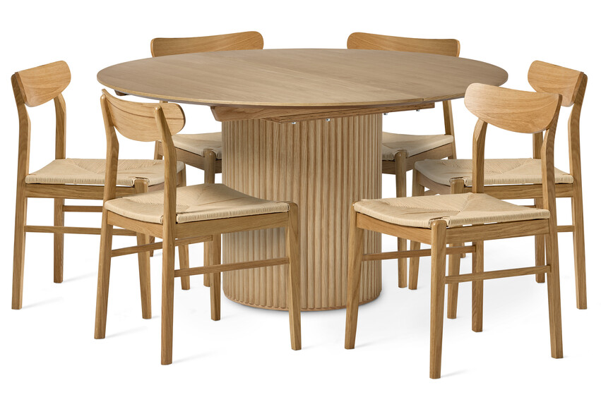 Cord - Matgrupp med 6 stolar Ida - Beige