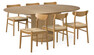 Cord - Matgrupp med 6 stolar Ida - Beige