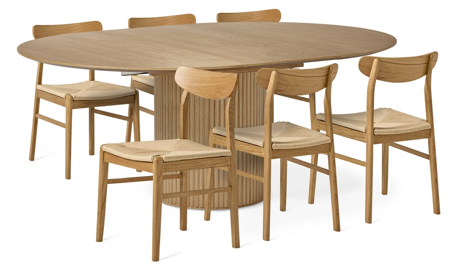Cord - Matgrupp med 6 stolar Ida - Beige