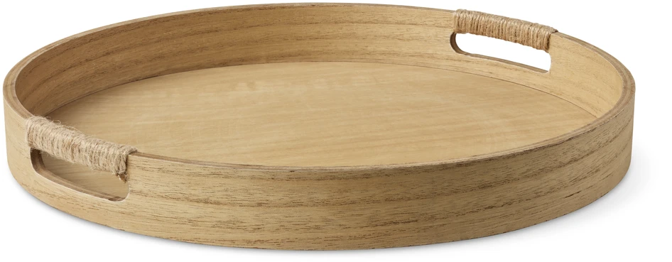 Eda - Dekorationsfat, H4,5 Ø 39,5 cm - Brun