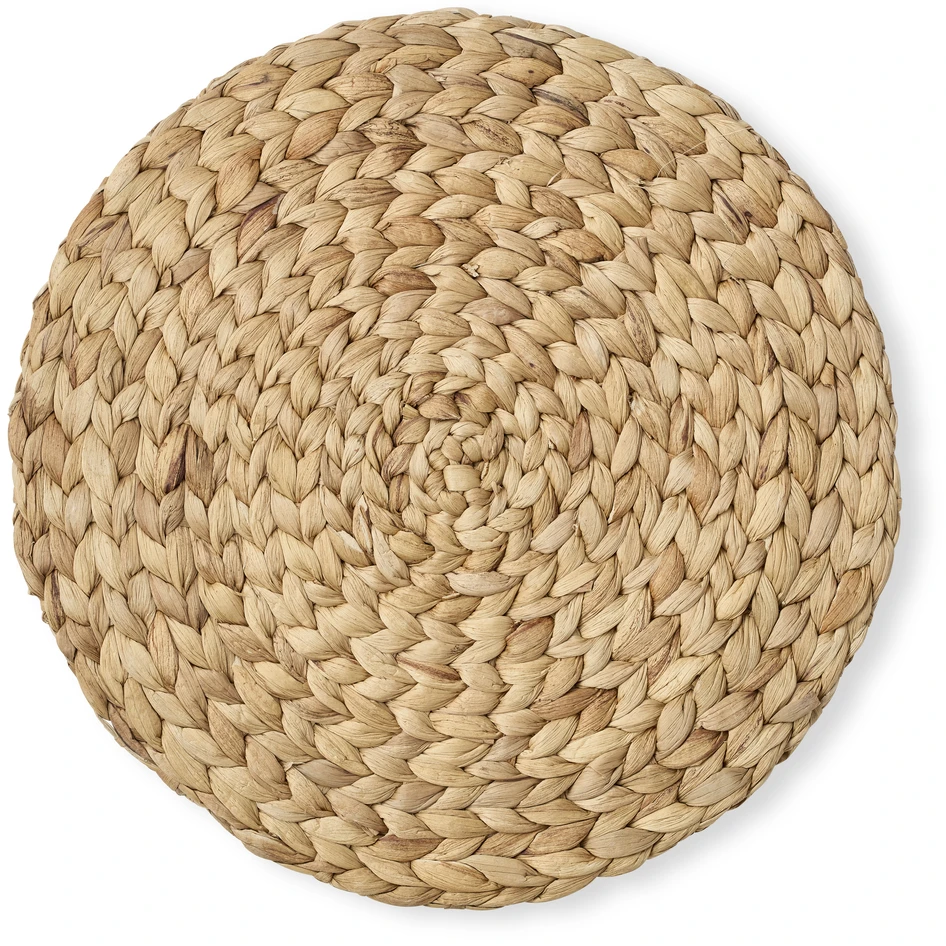Liljan - Tablett i vattenhyacint, Ø 38 cm - Beige