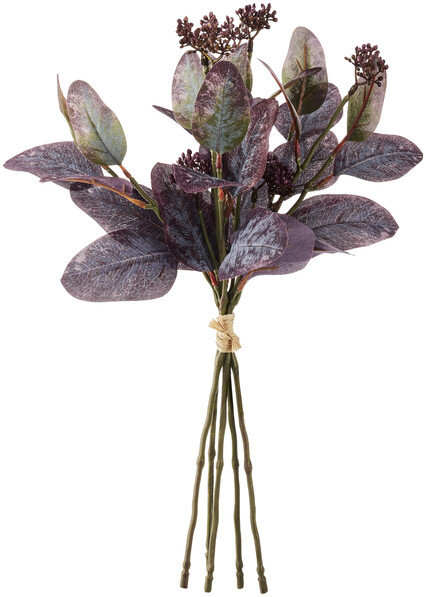 Eucalyptus - Blombukett, H 38 cm - Röd