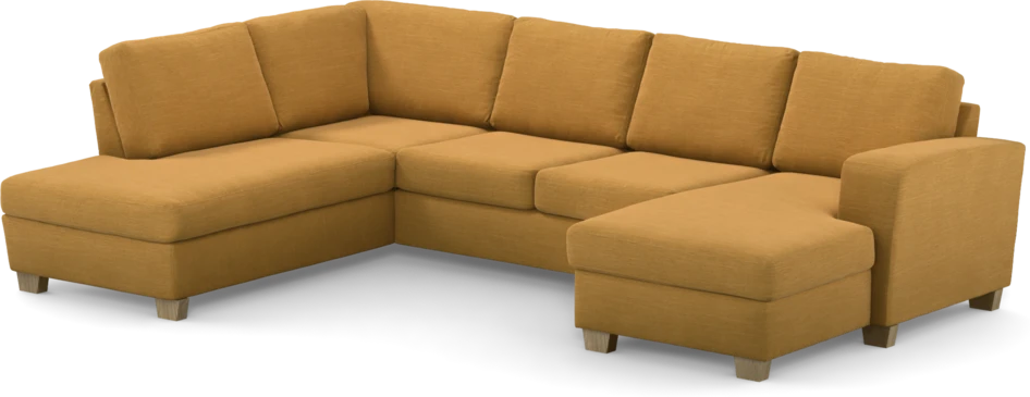 Friday - 3-sits soffa med divan vänster och schäslong höger - Gul