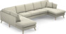 Eden - 3-sits soffa med divan vänster och schäslong höger - Beige