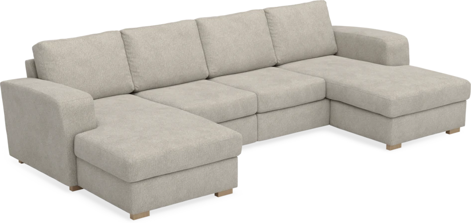Friday - 2-sits soffa med två schäslonger - Beige