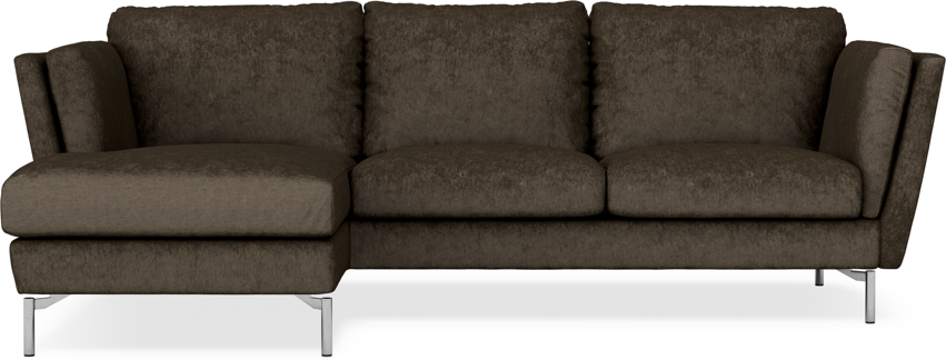 Madison Lux - 2-sits soffa med schäslong vänster - Brun