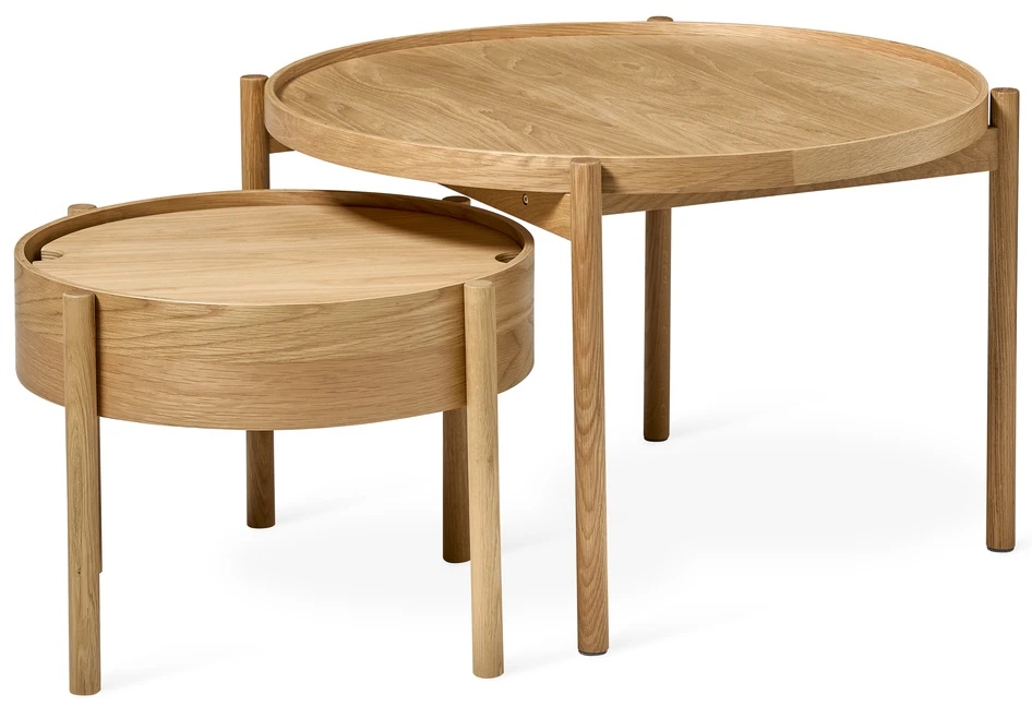 Lekeberg - Satsbord, Ø 54/80 cm - Brun