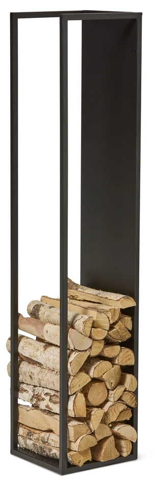 Wilmer - Vedställ, 25x25x120 cm - Svart