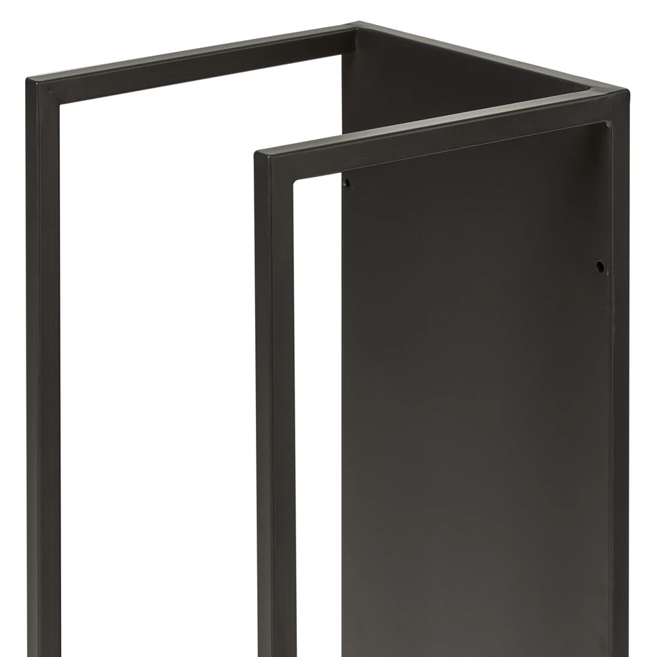 Wilmer - Vedställ, 25x25x120 cm - Svart