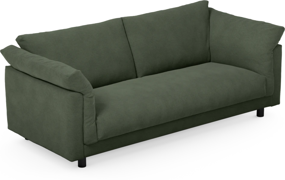 Cherrie - 2,5-sits soffa, hel dyna, fast klädsel - Grön