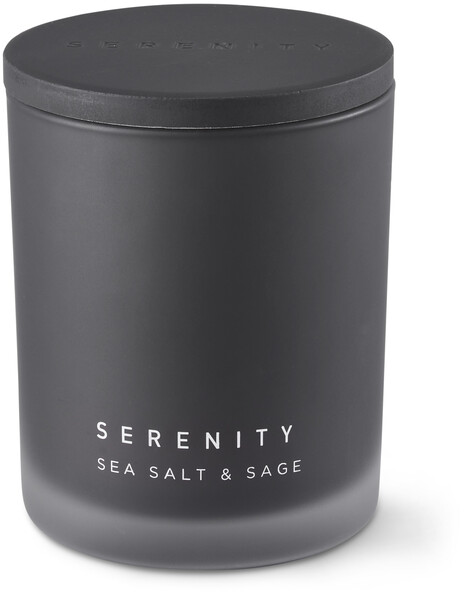 Serenity - Doftljus, Seasalt & Sage, brinntid 48 h - Svart