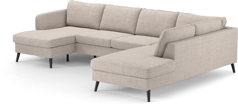 County - 3-sits soffa med schäslong vänster och divan höger - Beige