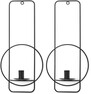 Elise - Väggljusstake, H 39 cm, 2-pack - Svart