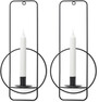 Elise - Väggljusstake, H 39 cm, 2-pack - Svart