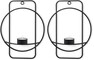 Elise - Väggljusstake, H 24 cm, 2-pack - Svart