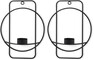Elise - Väggljusstake, H 24 cm, 2-pack - Svart