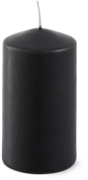 Glänsa - Blockljus, H 12 Ø 7 cm, brinntid 27 h - Svart