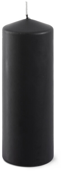 Glänsa - Blockljus, H 18 Ø 7 cm, brinntid 48 h - Svart