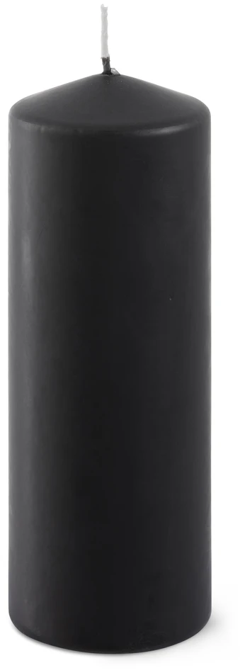Glänsa - Blockljus, H 18 Ø 7 cm, brinntid 48 h - Svart