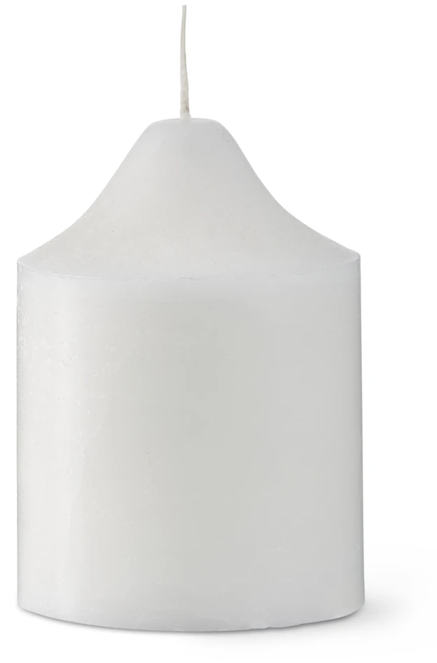 Mirabel - Blockljus, H 14 Ø 10 cm, brinntid 65 h - Vit