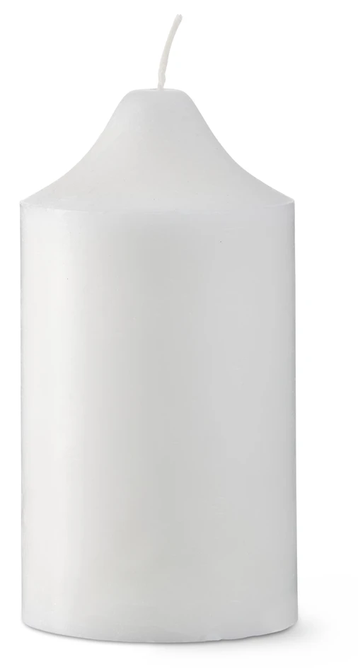 Mirabel - Blockljus, H 19 Ø 10 cm, brinntid 100 h - Vit