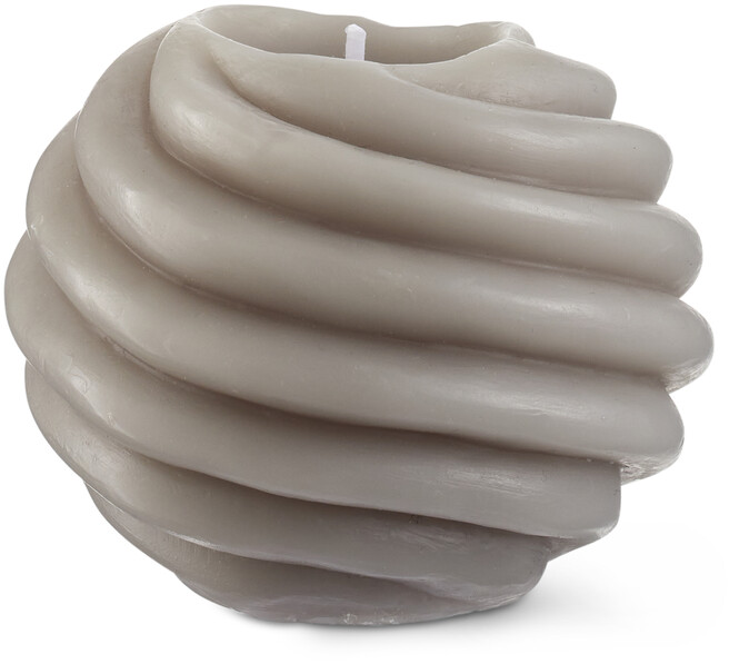 Swirl - Dekorationsljus, H 8 cm - Grå