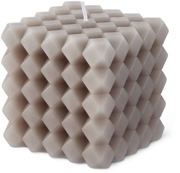 Noblis - Dekorationsljus, 8x8x8 cm, brinntid 40 h - Grå