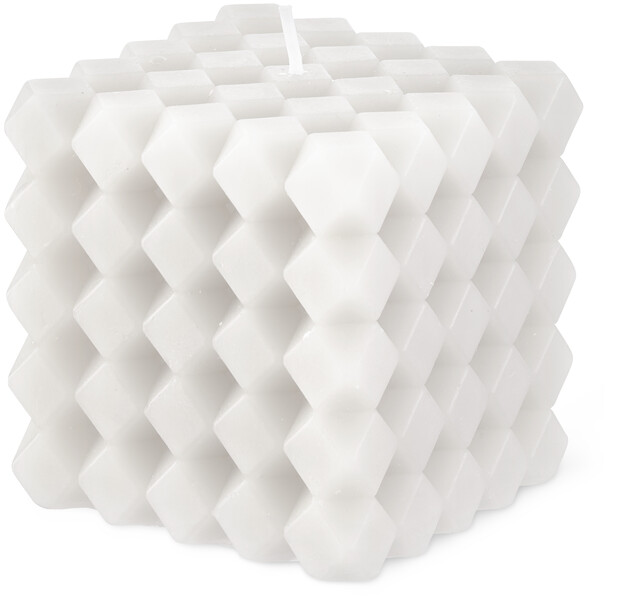 Noblis - Dekorationsljus, 8x8x8 cm, brinntid 40 h - Vit