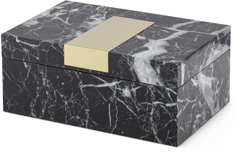 Lyx - Förvaringsbox, L 24, B 16, H 10 cm - Svart