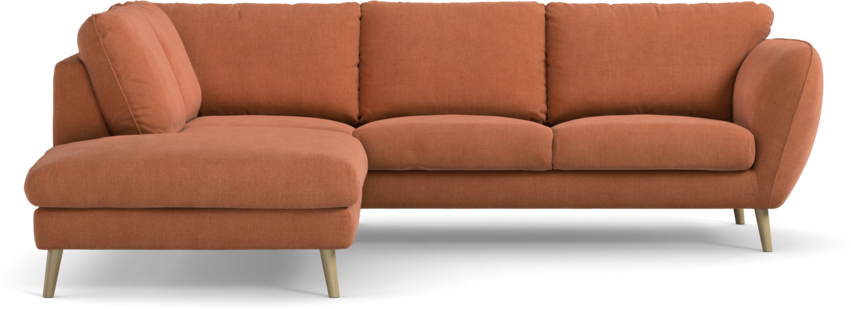 Madison Lux - 2-sits soffa med divan vänster - Orange