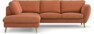 Madison Lux - 2-sits soffa med divan vänster - Orange