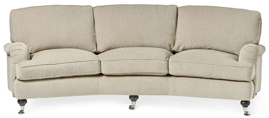 Oxford Delux - 3-sits soffa svängd, fast klädsel - Beige