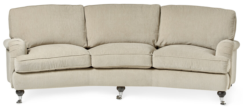 Oxford Delux - 3-sits soffa svängd, fast klädsel - Beige