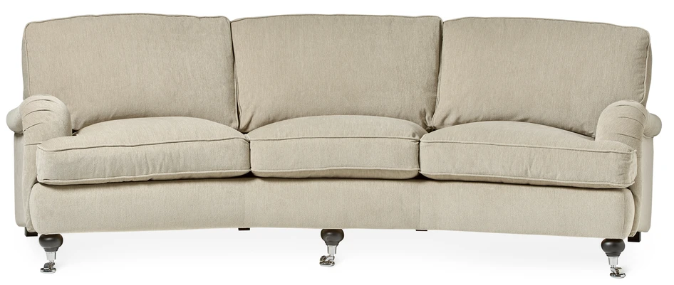 Oxford Delux - 3-sits soffa svängd, fast klädsel - Beige