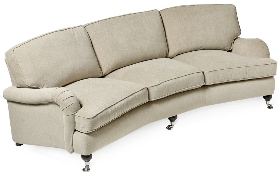 Oxford Delux - 3-sits soffa svängd, fast klädsel - Beige