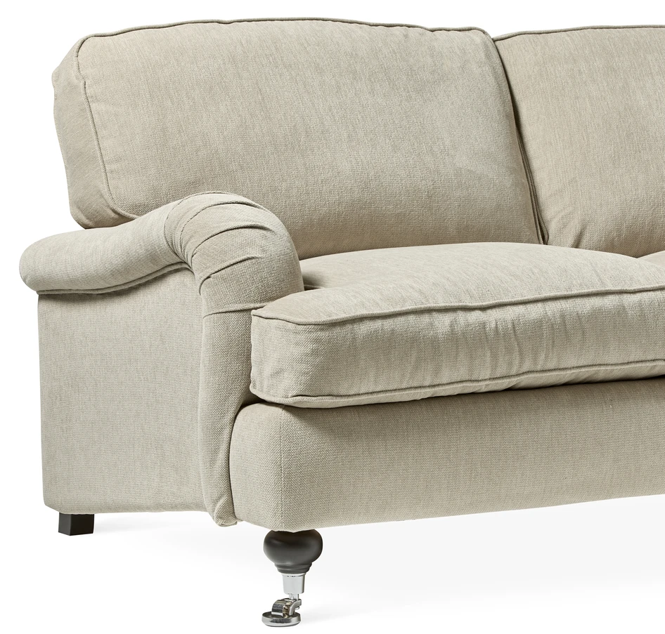Oxford Delux - 3-sits soffa svängd, fast klädsel - Beige