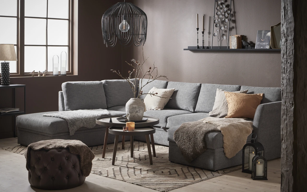 Öland - Bäddsoffa med schäslong vänster och divan höger - inspiration