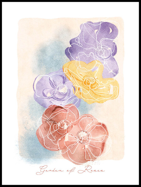 Garden Of Roses - Poster - Rosa