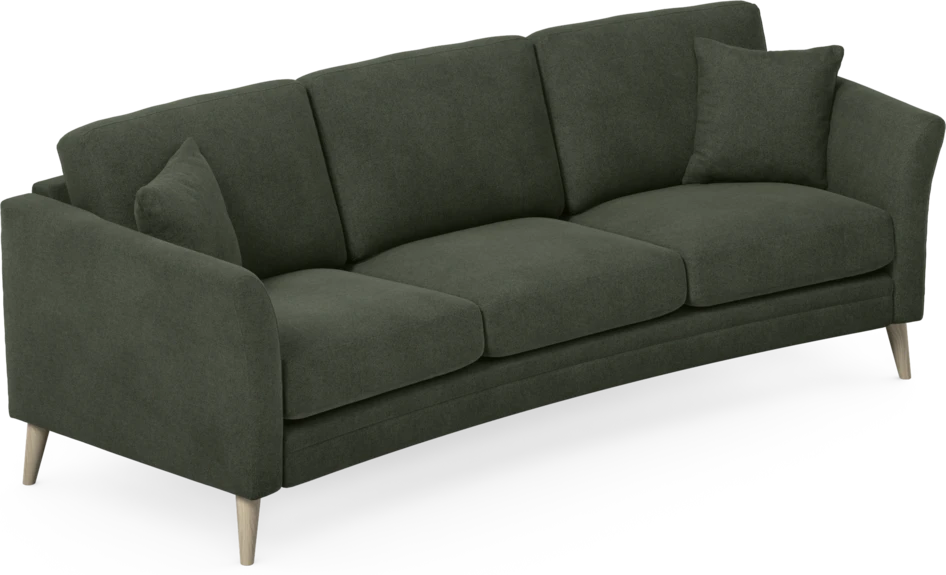 Eden - 3-sits soffa svängd - Grön