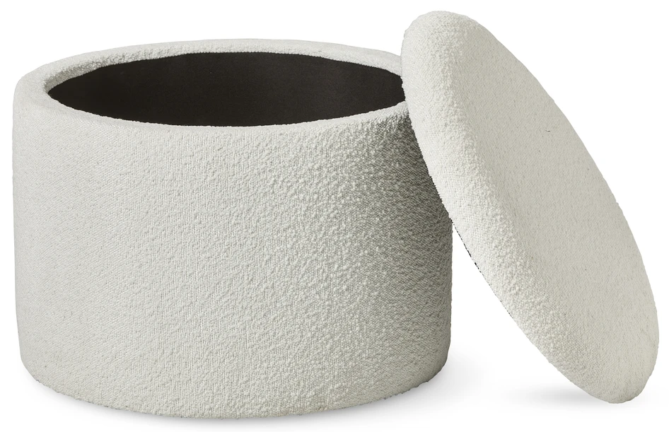Mickan - Puff, Ø 55 cm - Vit