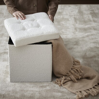 Marja - Sittpall, B 38 cm, bouclétyg - inspiration