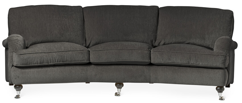 Oxford Delux - 3-sits soffa svängd, fast klädsel - Grå