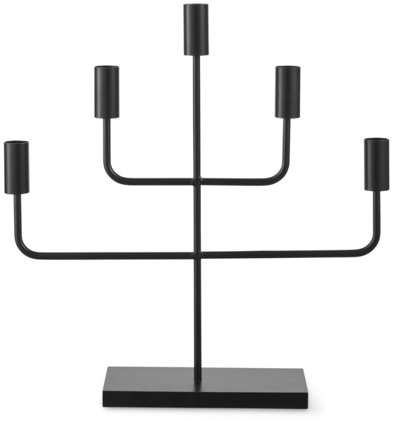 Cinco - Ljusstake, H 39 cm - Svart